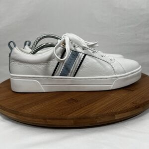 Ted Baker London Bailey White Leather Low Top Sneakers Designer Size 7.5
